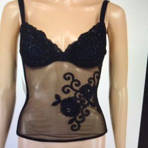 La Perla black bustier with adjustable straps